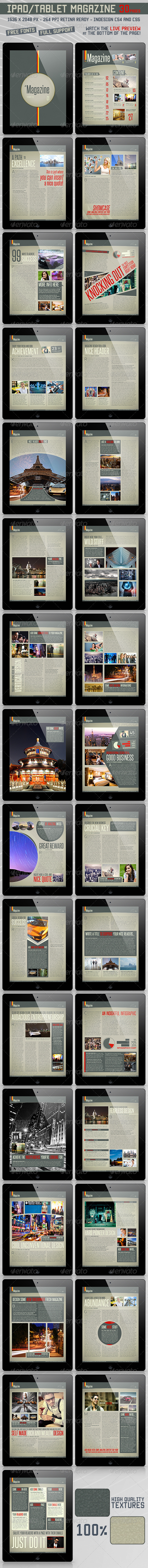 Pad/Tablet Retina Magazine 30 Pages - Magazines Print Templates