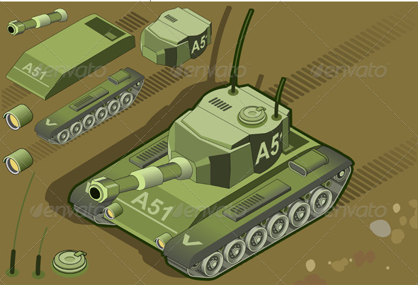 Isometric Tank - Miscellaneous Vectors