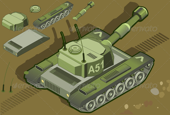 Isometric Tank - Miscellaneous Vectors
