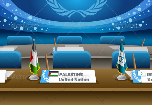 Palestine Candidate for the Seat on United Nation - Conceptual Vectors