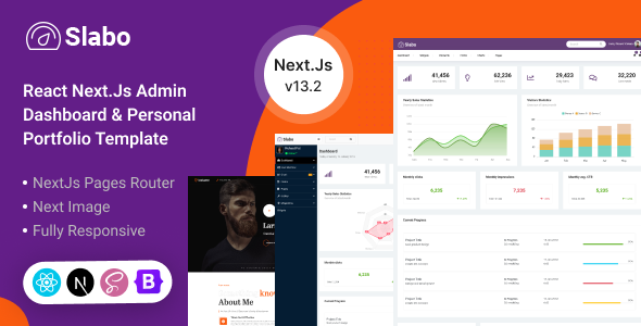 Slabo - React Next.js Admin Dashboard & Personal Portfolio Template