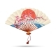 Oriental Geisha Hand Fan Souvenir 