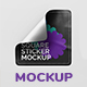 Square Sticker Label Mockup - 9 PSD 