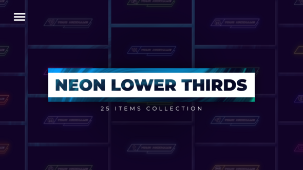 25 Neon Lower Thirds