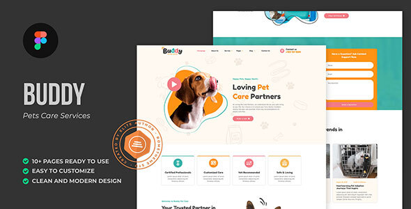 Buddy - Pet Care Services Figma Template