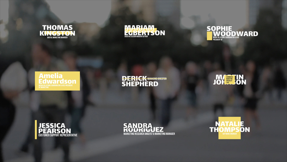 Glitch Lower Thirds Elements template preview