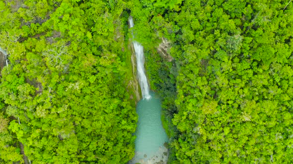 Beautiful Tropical Waterfall Philippines Cebu alt