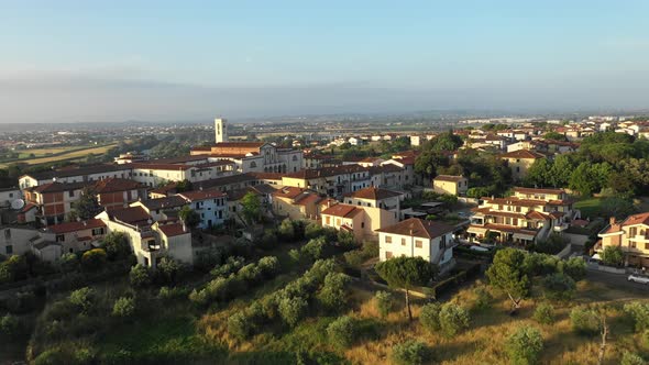 Drone view of San Romano, Tuscany, Italy