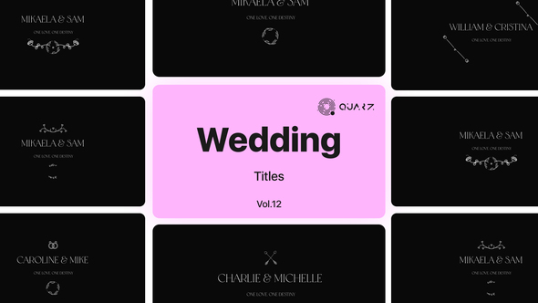 Wedding Titles for Premiere Pro Vol. 12