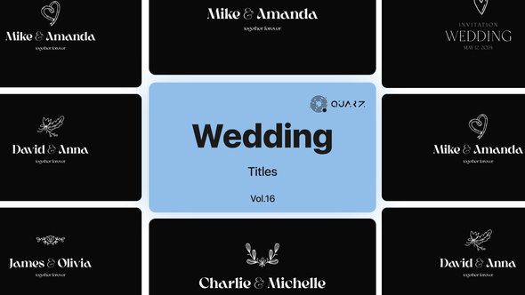 Wedding Titles for Premiere Pro Vol. 16