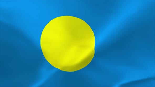 Palau Waving Flag Animation 4K Moving Wallpaper Background alt
