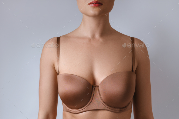 Women Bras Close-up. Many Different Bras Lin Gerie Stock Photo