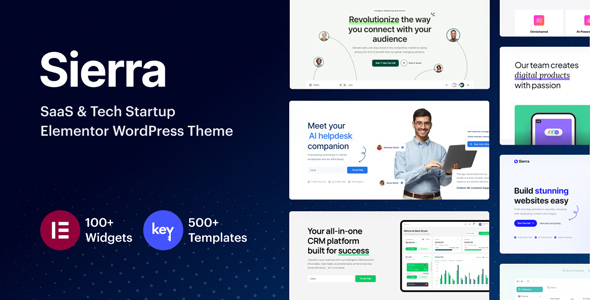 Sierra - SaaS & Tech Startup Elementor WordPress Theme