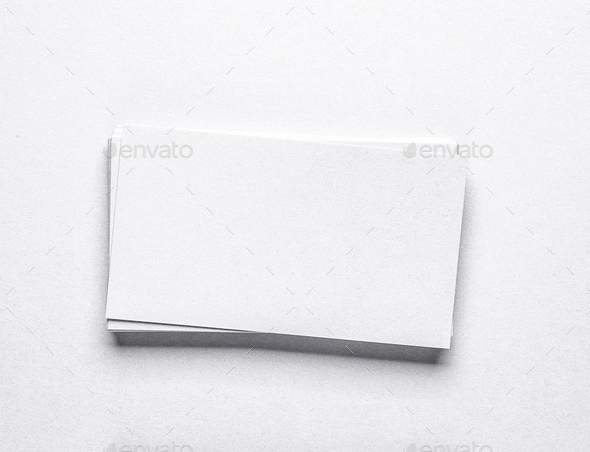 Stack of black blank business cards Stock Photo by AFGreen