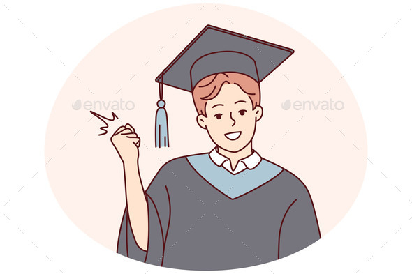 [DOWNLOAD]Smiling Guy Excited with Successful Graduation