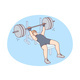 Male Athlete Lift Barbell 
