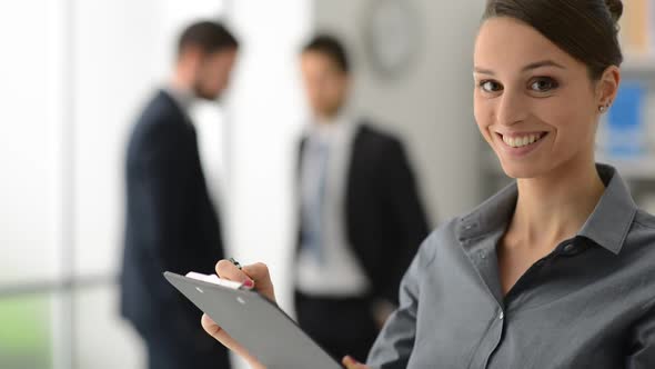 Businesswoman working in the office