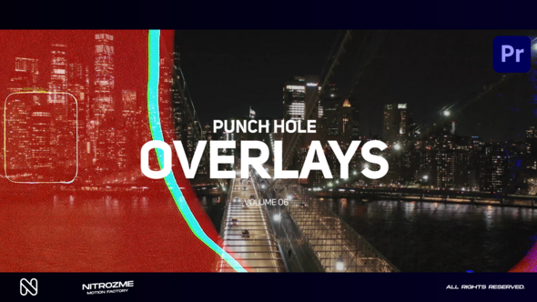 Punch Hole Overlays Vol. 06 for Premiere Pro