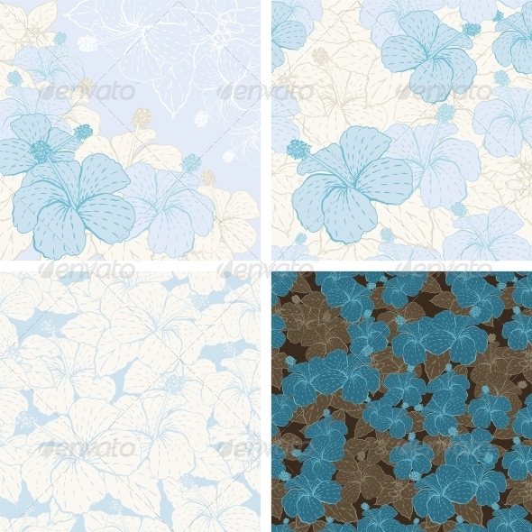 Seamless flower patterns and backgrounds. - Flowers & Plants Nature