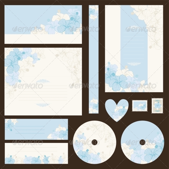 Set of wedding invitations. - Decorative Symbols Decorative