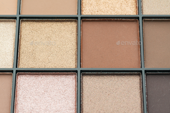Eyeshadow palette, eye shadows cosmetics product as luxury beauty brand promotion. Fashion blog