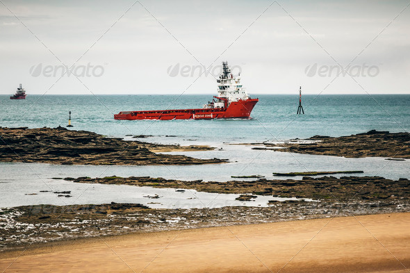 ship at the coast - Stock Photo - Images