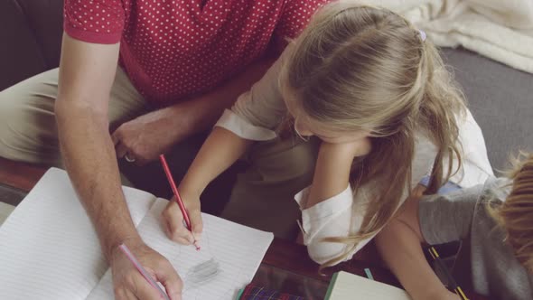 Senior man with his granddaughter alt