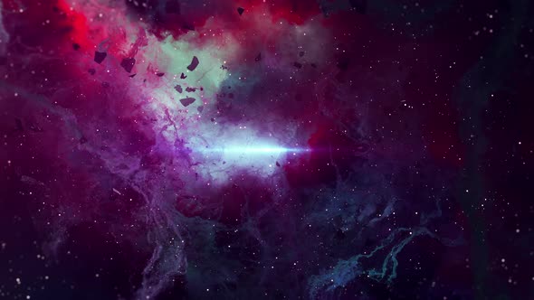 Passing Tube Nebula Clouds Loop 4K alt