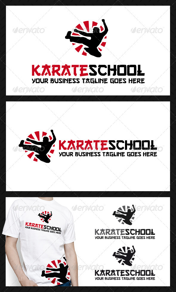 Karate School Logo Template - Humans Logo Templates