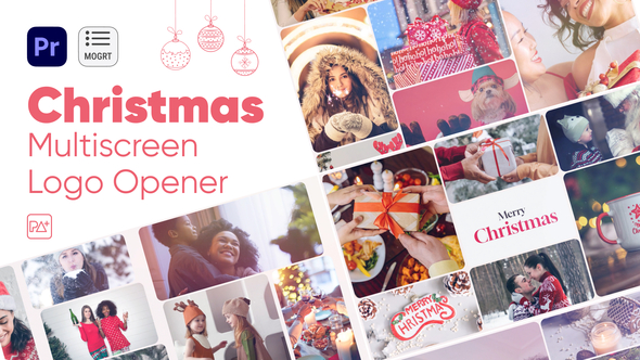 Christmas Multiscreen Logo Opener For Premiere Pro