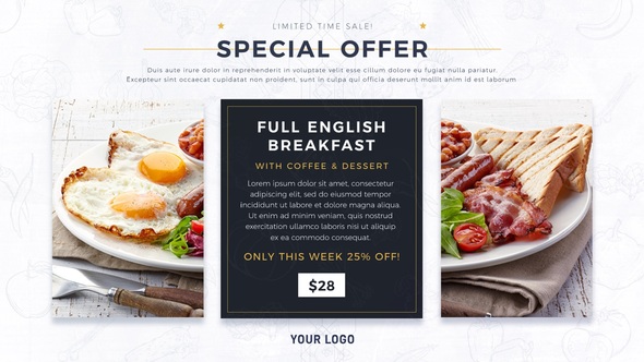 Restaurant Promo III Product Promo template preview