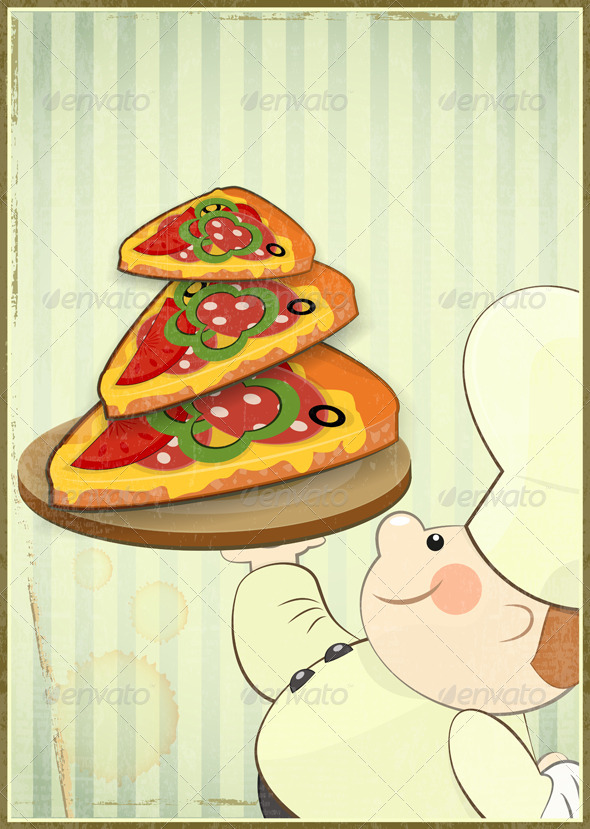Pizza and Chef - Food Objects