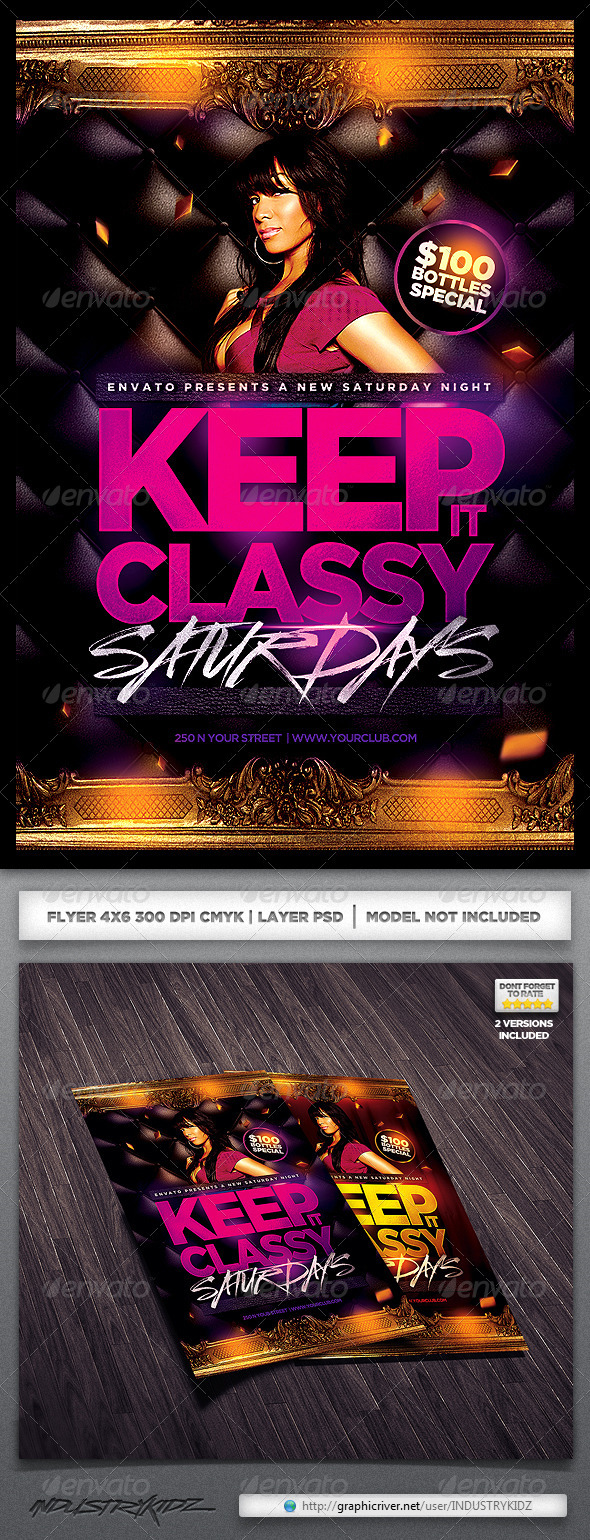 Keep it Classy Flyer - Clubs & Parties Events