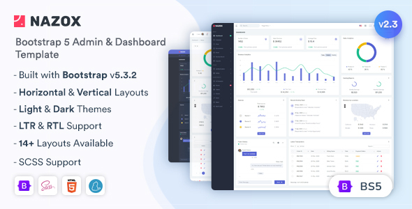 Nazox - Admin & Dashboard Template