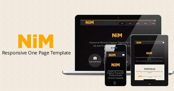 Extraordinary NiM- Responsive One Page Creative Template