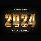 2024 Happy New Year Text Effect for Vector Illustration 