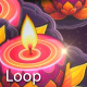 Diwali Candles Glitter Loop 4K - VideoHive Item for Sale