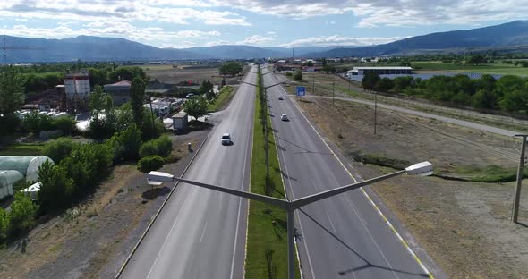 Aerial View of the Traffic Intersection