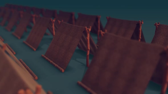 Multiple Camper Tents In A Row Hd alt