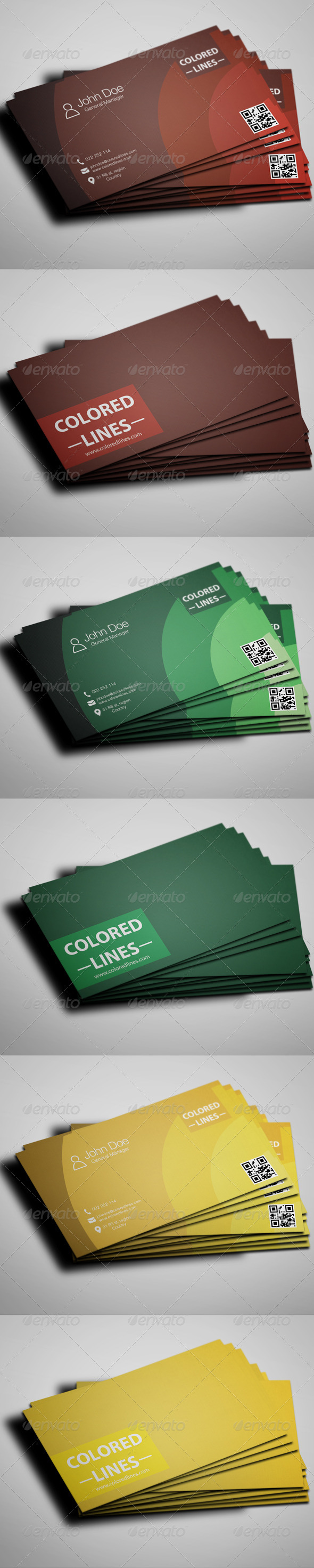 Colored Business Cards Templates - Corporate Business Cards