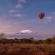 Amboseli National Park with view of the snow summit of Kilimanjaro in Kenya. Safari Hot air balloon - PhotoDune Item for Sale