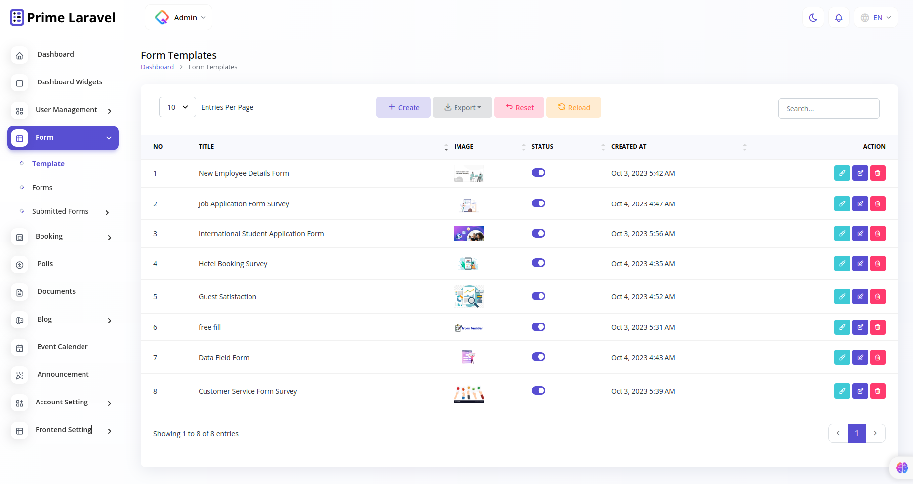 Prime Laravel - Form Builder & Poll Management System by Quebix-Technology