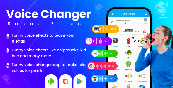 Voice Changer - Sound Effects - Audio Effects - Funny Voice Effects - Girls Voice Changer
