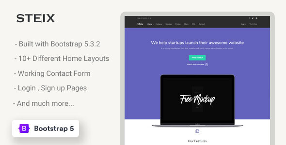 Steix - Landing Page Template