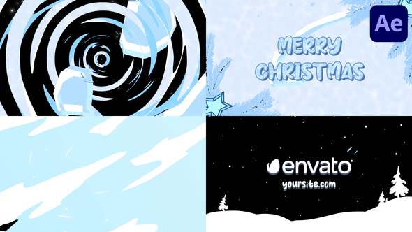 Christmas Night Logo Reveal for After Effects