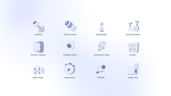Fitness - Flat Icons
