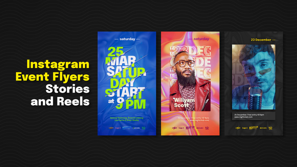 Instagram Event Flyers. Stories and Reels Product Promo template preview