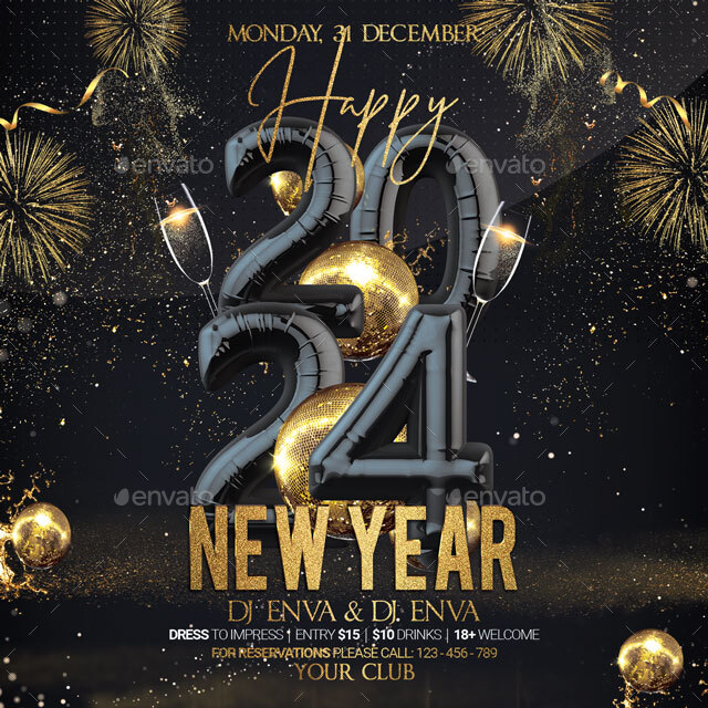 2024 New Year, Print Templates | GraphicRiver