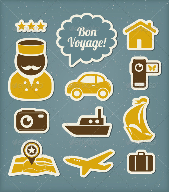 Travel And Vacation Icons Set - Travel Conceptual