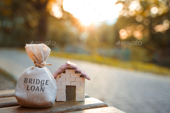 Bridge loan concept - is a short-term loan secured by real estate